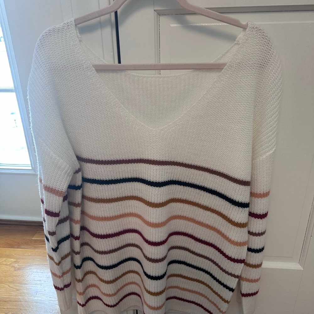 Striped V-Neck Sweater